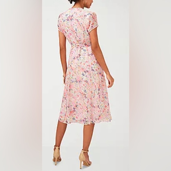 NEW MSK Womens Short Sleeve Midi Shirt Dress - Picture 2 of 9